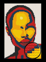 Abstract Face Bricked Mosaic Home Decor 20x30" — photo 1