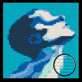 Abstract Man Home decoration Bricked Mosaic Portrait 16x16" — photo 1