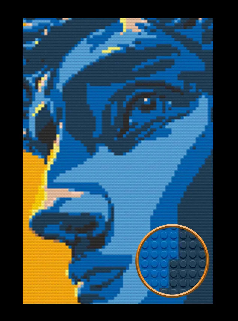 Abstract Men Bricked Mosaic Home Decor 20x30" Memobrick