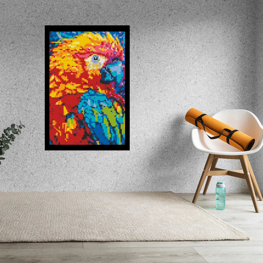 Abstract Parrot Bricked Mosaic Home Decor 20x30" Memobrick