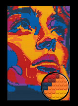 Abstract Woman Bricked Mosaic Home Decor 20x30" — photo 1