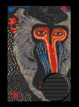 Baboon Abstract Bricked Mosaic Home Decor 20x30" — photo 1