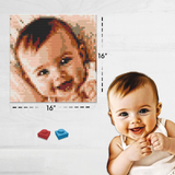 Custom Bricked Mosaic Portrait 16x16" — photo 3
