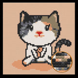 Cute Cartoon Cat  Home Decor Bricked Mosaic Portrait 20x20 — photo 1