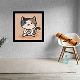 Cute Cartoon Cat  Home Decor Bricked Mosaic Portrait 20x20 — photo 2