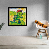 Cute Caterpillar Home decoration Bricked Mosaic Portrait 16x16" — photo 2