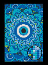 Evil Eye Mandala Bricked Mosaic Home Decor 20x30" — photo 1