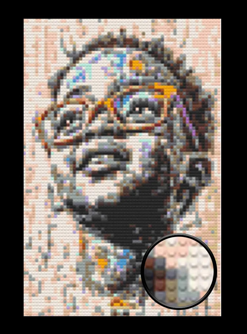 Kid Abstract Bricked Mosaic Home Decor 20x30"