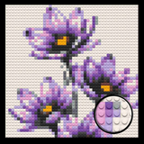 Lavender Flower Home decoration Bricked Mosaic Portrait 16x16" — photo 1