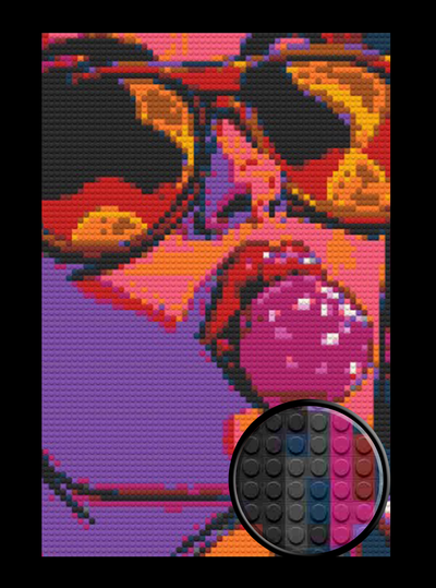 Lollipop Kiss Bricked Mosaic Home Decor 20x30"
