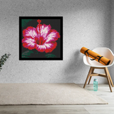 Rose Mallow Home decoration Bricked Mosaic Portrait 16x16" — photo 2