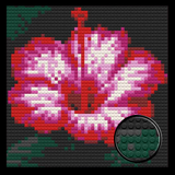 Rose Mallow Home decoration Bricked Mosaic Portrait 16x16" — photo 1