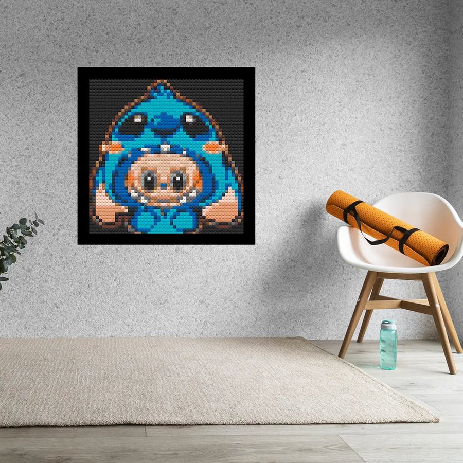 Stitch Labubu Home decoration Bricked Mosaic Portrait 16x16
