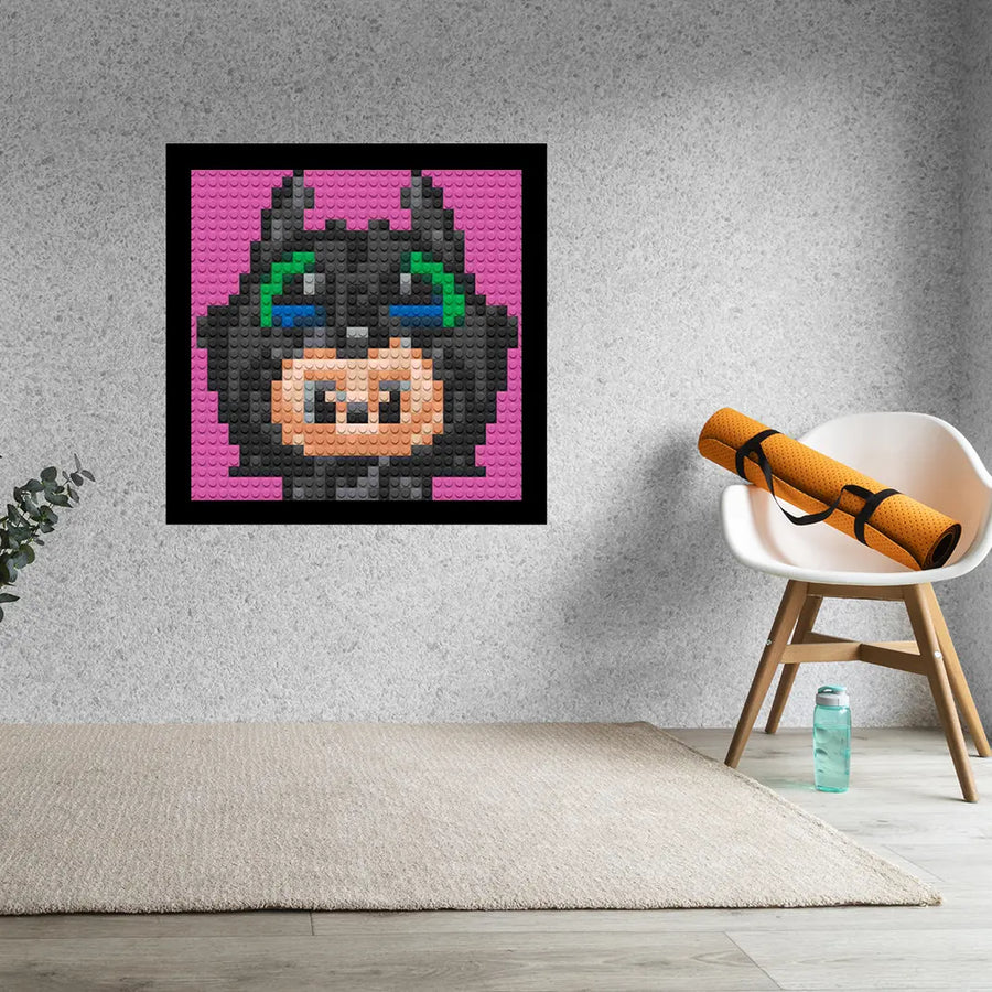 Toothless Labubu Home decoration Bricked Mosaic Portrait 10x10
