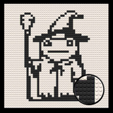 Wizard Frog Home decoration Bricked Mosaic Portrait 16x16" — photo 1
