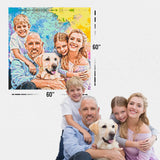 Custom Bricked Mosaic Portrait 60x60 — photo 2