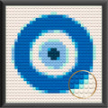Bricked Mosaic Portrait 10x10" Eye on you - Memobrick