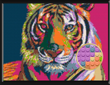 Lion King of the Jungle Art Piece Home Wall Decor Bricked Mosaic Portrait 40x30" — photo 1