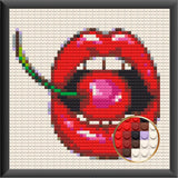 Love Kiss Art -  Home Decor Art Piece Bricked Mosaic 16x16" — photo 1