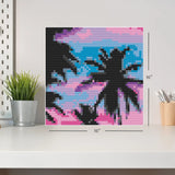PALMS SUNSET  Home Decor Bricked Mosaic Portrait 16x16" — photo 2
