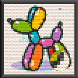 Woof Bubble Dog  Home Decor Bricked Mosaic Portrait 16x16" — photo 1