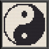 Yin and Yang Balance Tao Energy Home decoration Bricked Mosaic Portrait 10x10" — photo 1